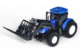 Радиоуправляемый фермерский трактор с вилочным погрузчиком, широкие колеса 2.4G 6CH масштаб 1:24